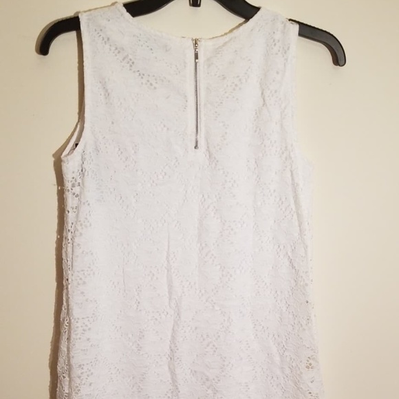 White lace Alfani lightweight sleeveless shift P/S - Picture 3 of 4